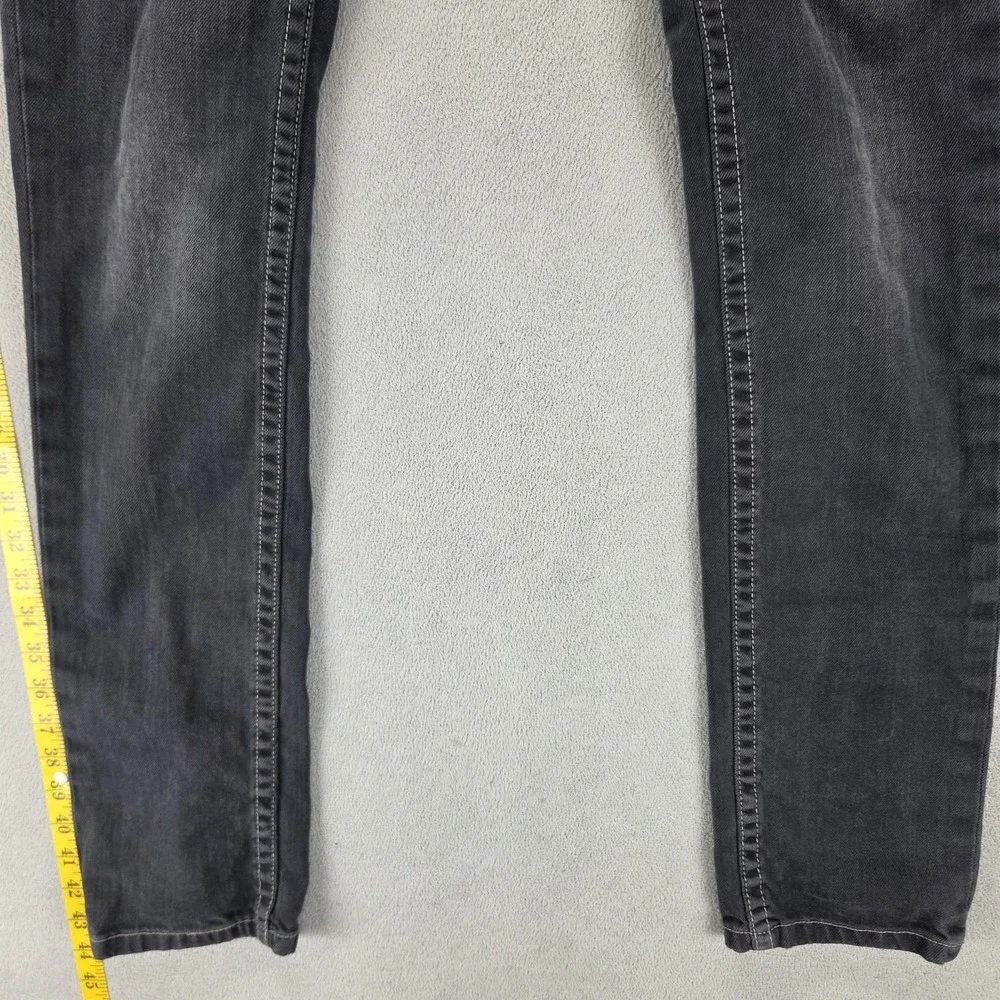 Vintage Levis Blue Star Jeans Mens Gray Slim Charcoal Wash Engineered Fits 28x34